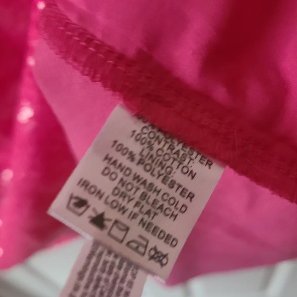 New Fantastic Fawn Pink Sequin Heart Mini Dress Size L - Picture 8 of 8